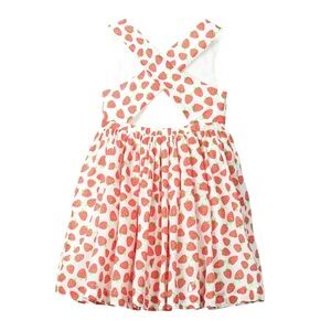 MINI BODEN VGUC HSA HTF Strawberry Print Cross Back Dress